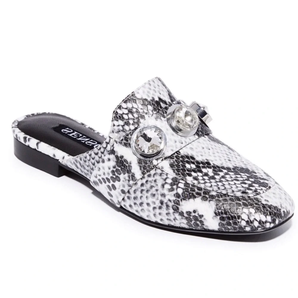 🆕{SENSO}RioII Snake Emboss Diamond Mule - Picture 2 of 10